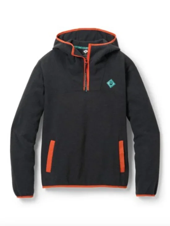 Outdoor Afro x REI Co-op Fleece Pullover Hoodie Gray Orange