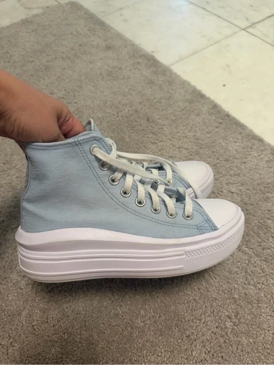 Converse Light Blue High-Top Platform Sneakers - Women's Casual Shoe
