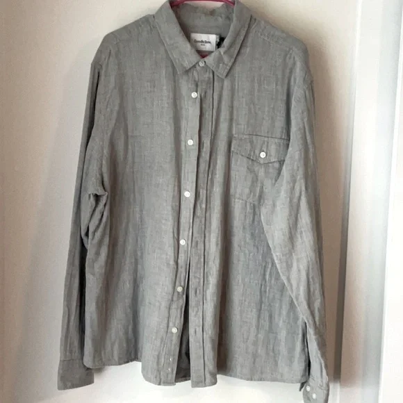 Goodiellow Classic Linen Sage Green 👔 Shirts SIZE XL