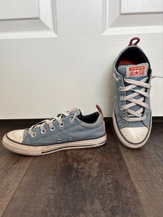 Converse Kids Chuck Taylor All Star Blue and Orange Sneakers