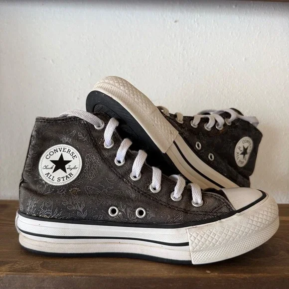 Converse Chuck Taylor All Star EVA Lift Hi Floral Youth Size 3 Platform