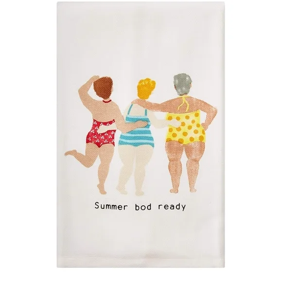 Mudd Funny Hand Towel Retro with Colorful Swimsuit Design 