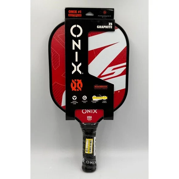 New ONIX Z5 Graphite Pickleball Paddle Wide Body Carbon Fiber Honeycomb Red