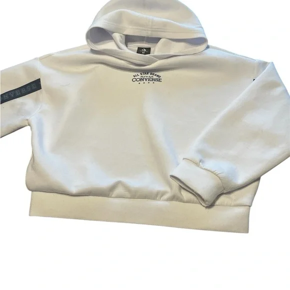 Converse Kids White Hoodie with Logo