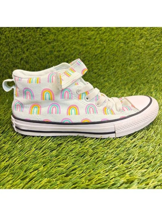 Converse Chuck Taylor All Star Hi Girls Size 2Y White Athletic Shoes Sneakers