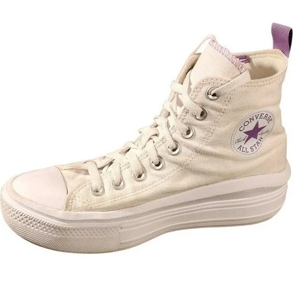 Converse Chuck Taylor All‎ Star Move Shoes Kids Size 6 White Platform High Top
