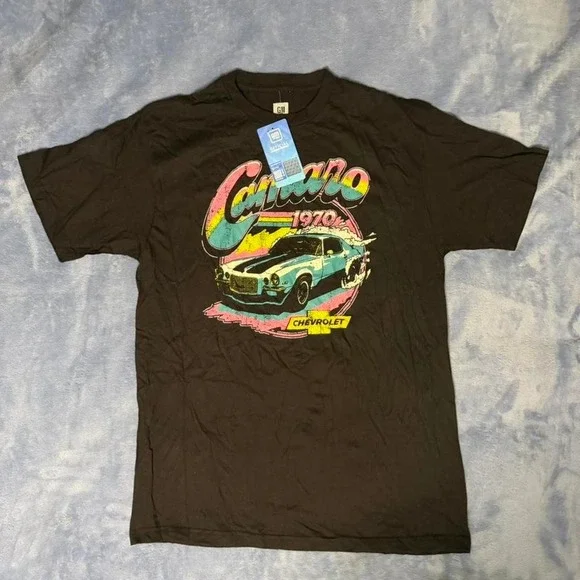 Chevrolet Camaro black cotton t-shirt men size L