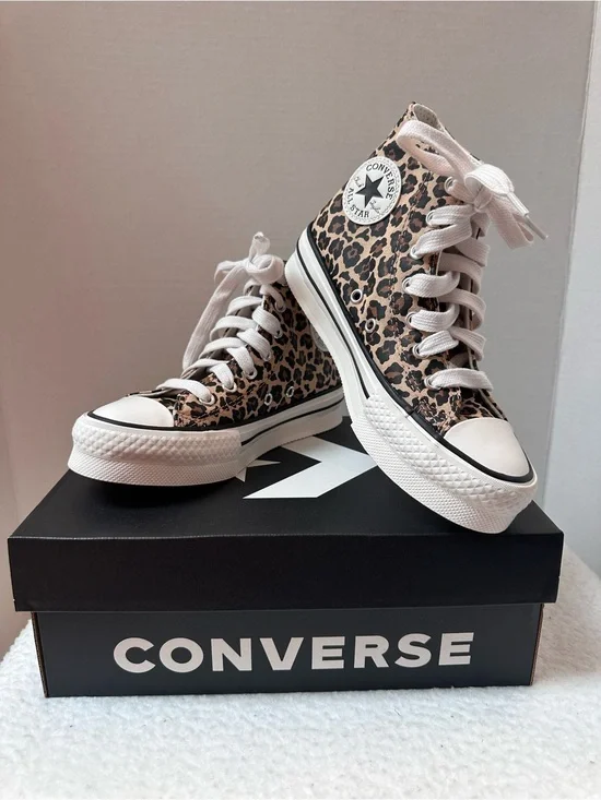 Kids Converse Leopard Print Sneakers