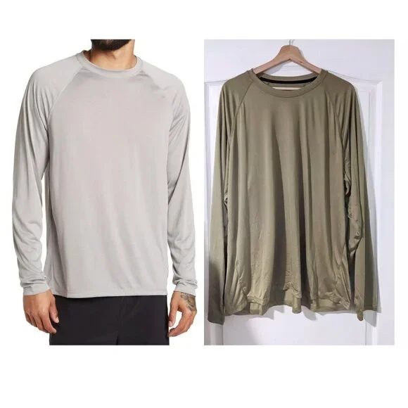 Z by Zella | Core Long Sleeve Performance T-Shirt in Olive Green