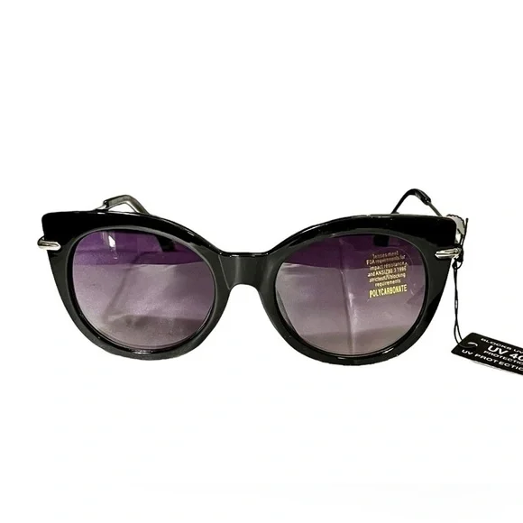 Cat’s Eye Fashion Sunglasses Black UVA/UVB Protection New