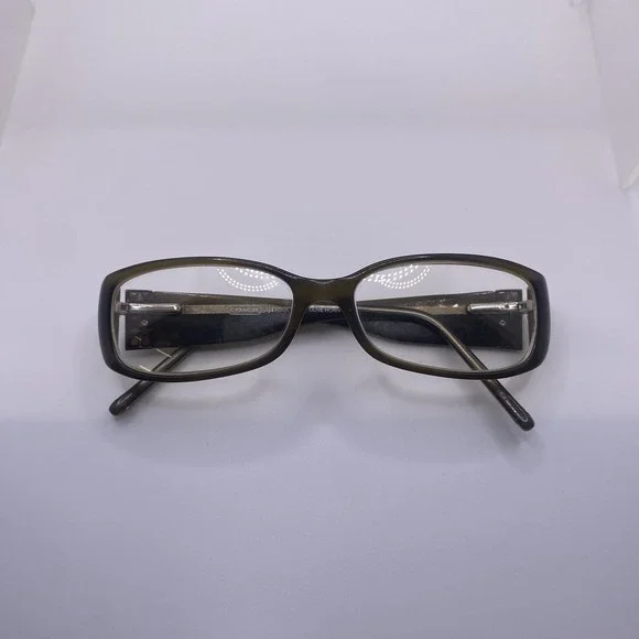 Coach Eyeglasses Women FRAME ONLY Audrina Rectangular 130 Olive Horn 828