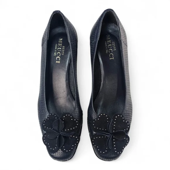 Sesto Meucci Mel Leather Wedge Heels‎ Size 8 Narrow