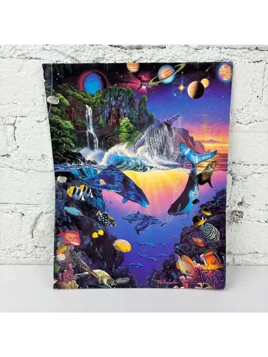 Vintage The Cosmos Ocean and Space Art Folder