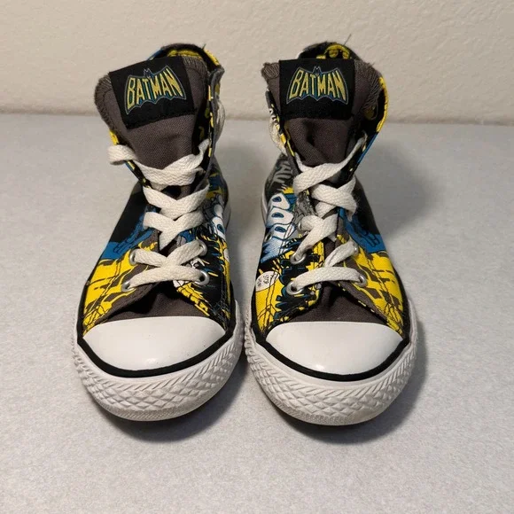 Converse All Star Batman Comic‎ High Top Sneaker Shoes Size Youth 1