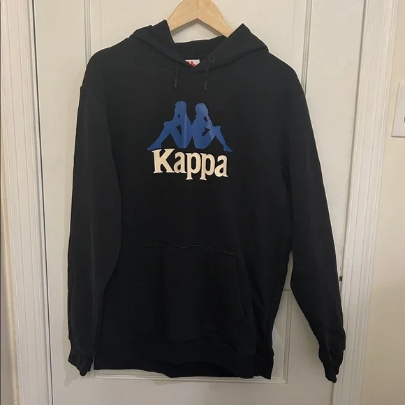 🛍 2/$18 Kappa Hooded Sweatshirt‎ in Black Large - Men's/Unisex