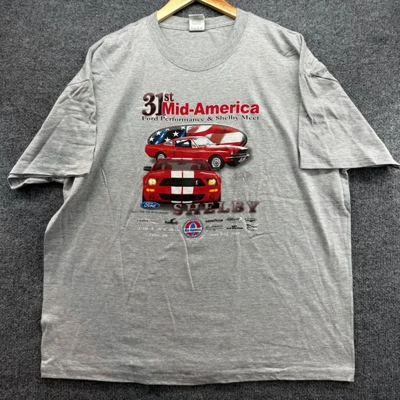 2005 Ford Performance Shelby Meet T Shirt XL Gray Short Sleeve Car‎ Show