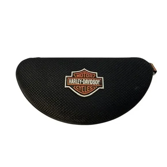 Harley Davidson Motorcycle Glass Sunglass Protective Zip Up Hard Case 6.5