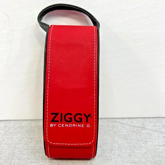 Ziggy By Cendrine O. Semi Hard Eyeglasses Case With Handle & Magnetic Close Red
