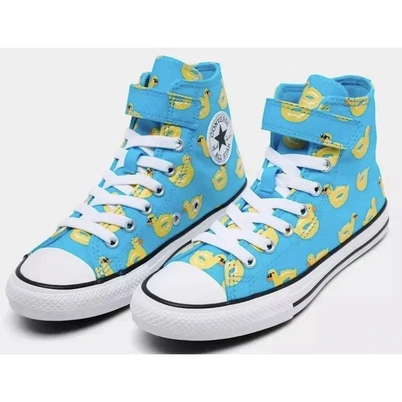 Converse Chuck Taylor All Star Pool Party‎ Easy-On Sneakers Kids Size 2Y - NEW