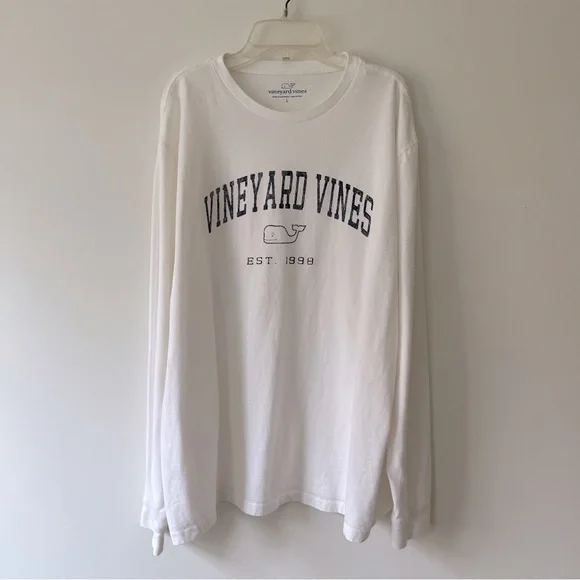 Men's Vineyard Vines Long Sleeve T-Shirt Large White