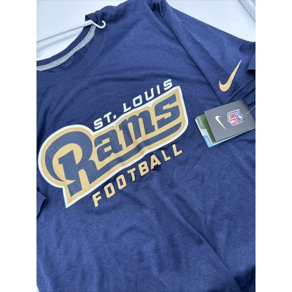 Nike Dri Fit On Field Apparel Mens T Shirt Medium St. Louis Rams Football NEW‎