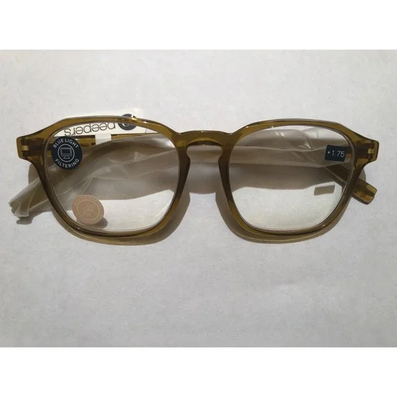 NEW Green Off the Grid Peepers Blue Light Filtering +1.75 Readers