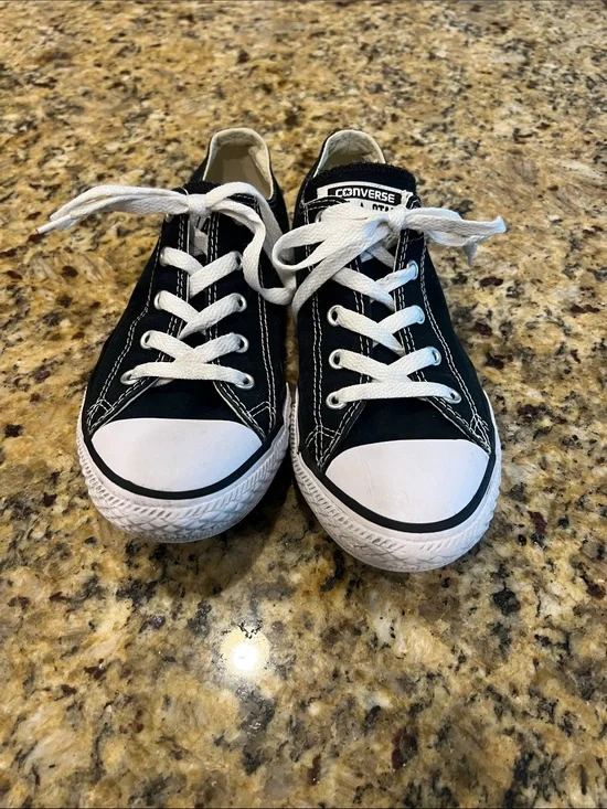 Converse Kids Low Top Sneakers in Black and White