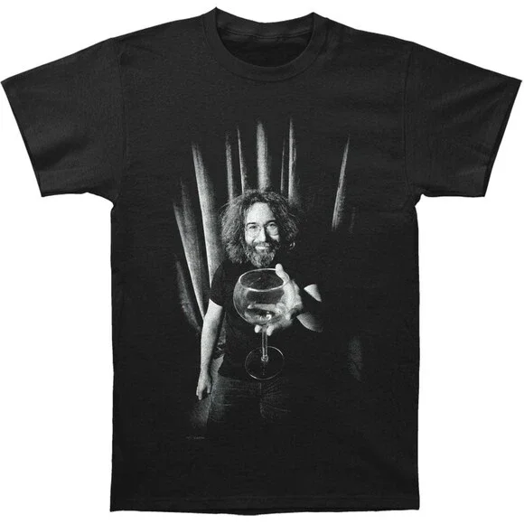 Jerry Garcia Men's Salutations Slim Fit T-shirt Size 2XL XX-Large Black