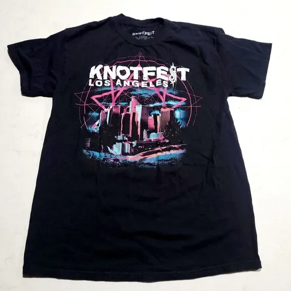 KNOTFEST 2021 Los Angeles SLIPKNOT Metal Band LA ‘21 Concert T Shirt Medium EUC