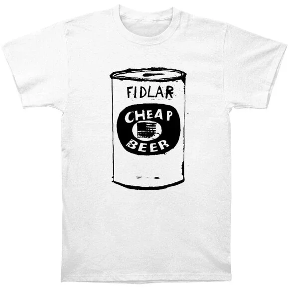 Fidlar Men's Cheap Beer T-shirt White Size 2XL XXL