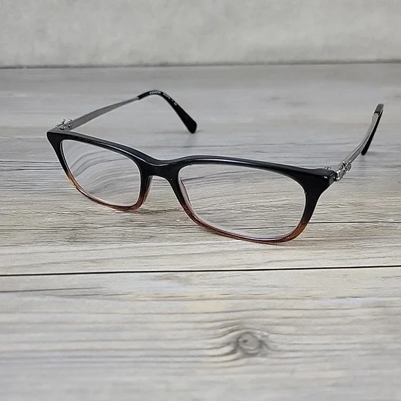 COACH HC6110 5475 Eyeglasses Frames Women Black Amber Glitter Gradient 50-16-140