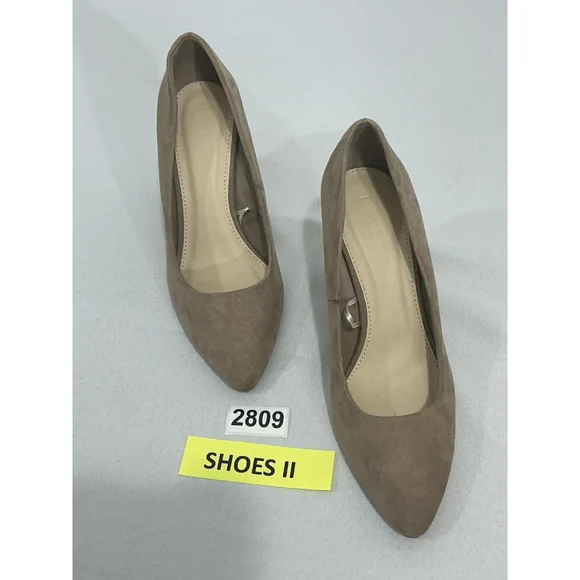 Womans Forever 21 Size 6 Slip On Tan Faux Suede Pointed Toe Wedge Shoes NWOT