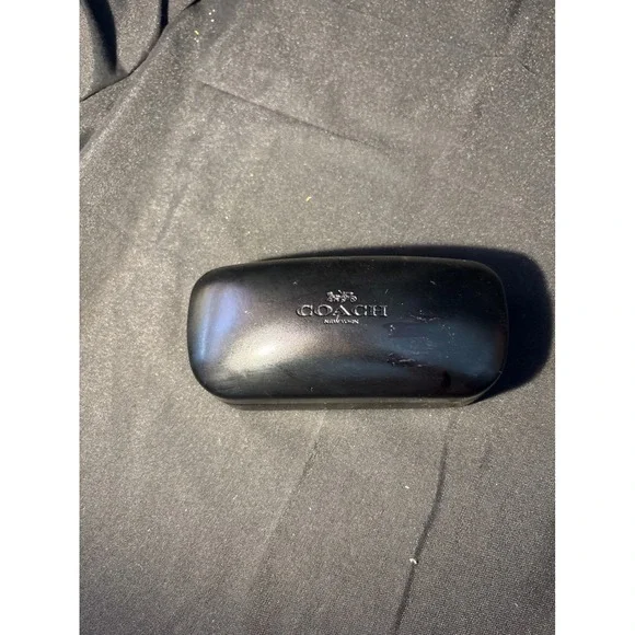 Coach New‎ York Black Hard Shell Eyeglass Sunglasses Case Clamshell Logo
