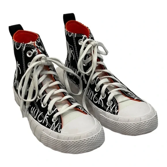 Converse High Top Not A Chuck Untitled Black White Kids Size 7
