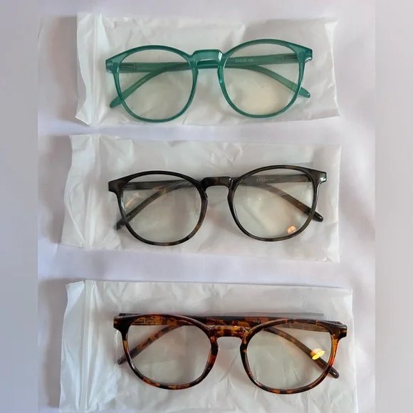 NIB IBOANN 3 Pack Blue Light Glasses With UV Protection Coating
