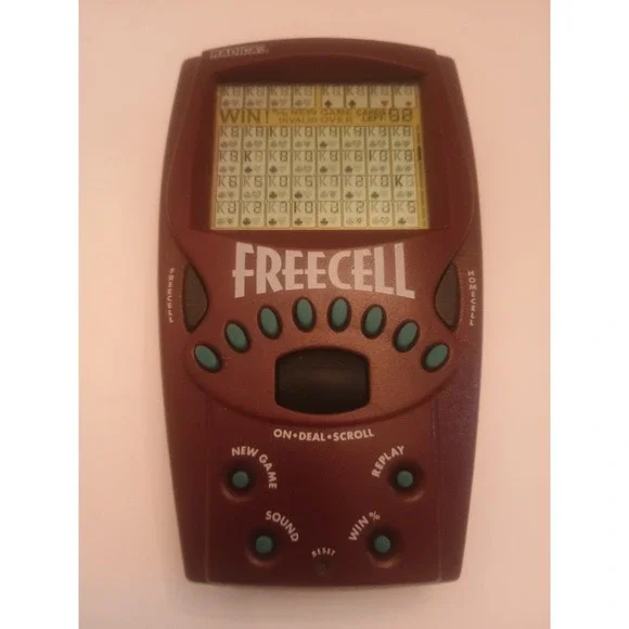 Vintage Radica Freecell Solitaire Handheld Electronic Game 8019