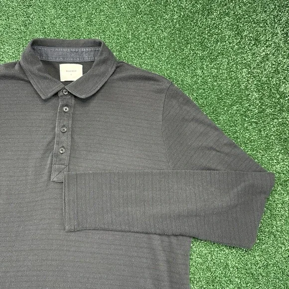 Billy Reid Polo Men's Long Sleeve Shirt Size Large Blue Stretch
