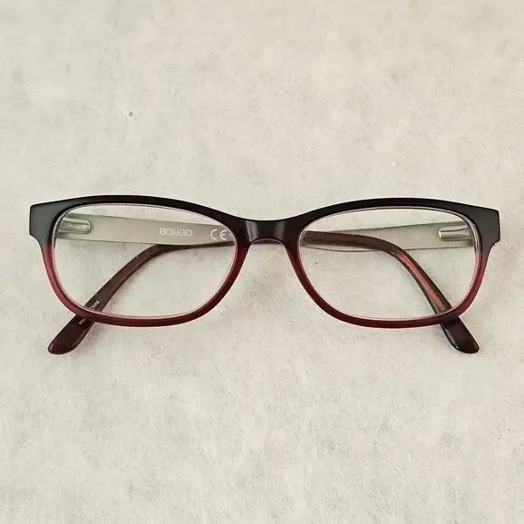 BONGO Eyeglasses Frames Only Full Rim 52-15-135 Burgandy/Red/Pattern