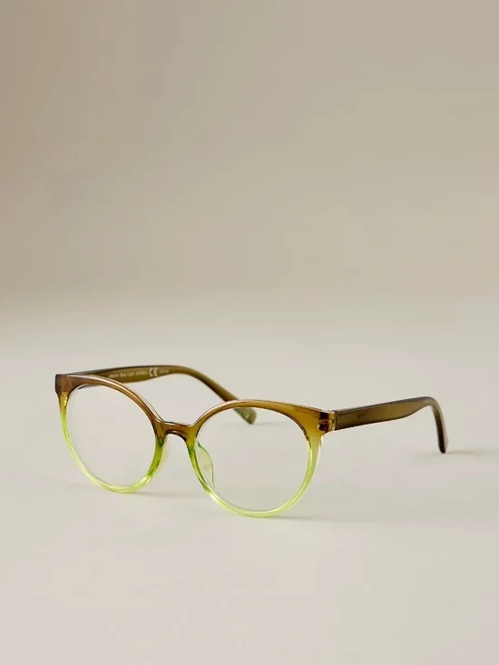 NEW ANTHROPOLOGIE GREEN OMBRE PEEPERS BLUE LIGHT READING GLASSES +1.50