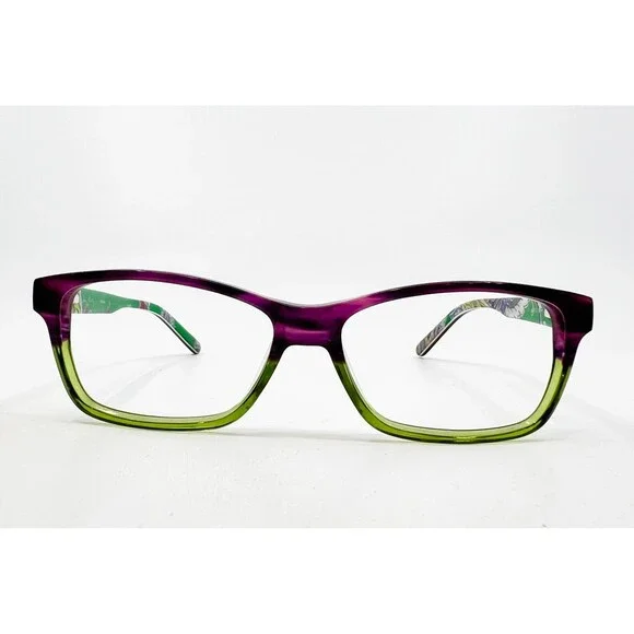 Vera Bradley Eyeglass Frames Womens Purple Green Floral VB Aster 50-13-130