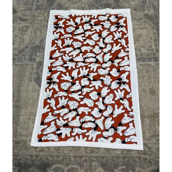 NWOT Disney Mickey Mouse HANDS Kitchen Dish Hand Towel Red Black