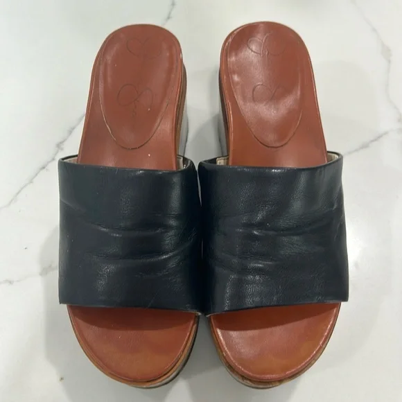 Jessica Simpson Chrissie‎ Slip On Wedge Platform Sandals. Size 6M
