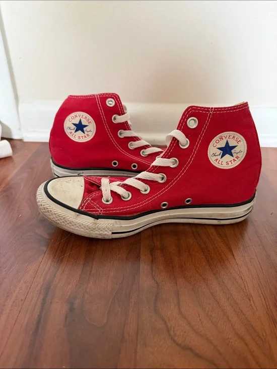 Converse Kids Red High Top All Star Sneakers