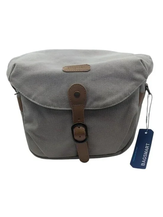 NWT Bagsmart SLR DSLR Canvas Crossbody Messenger Camera Case Strap Rain Cover