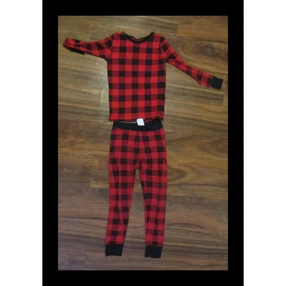 Gap Kids Size 8 Red & Black Plaid Pajama Set