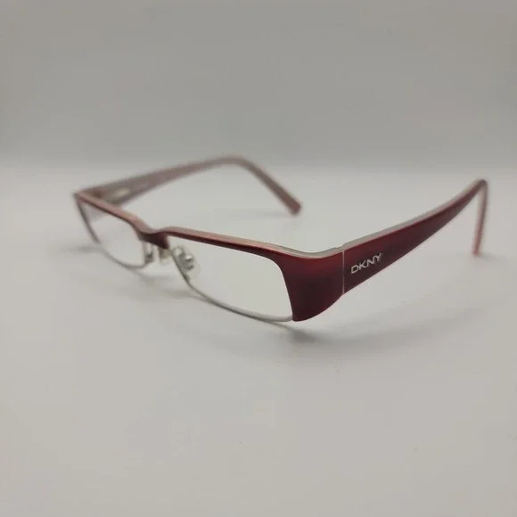 DKNY DY4570 Eyeglass Frames Only Womens Red Pink Semi Rimless 51-15-135