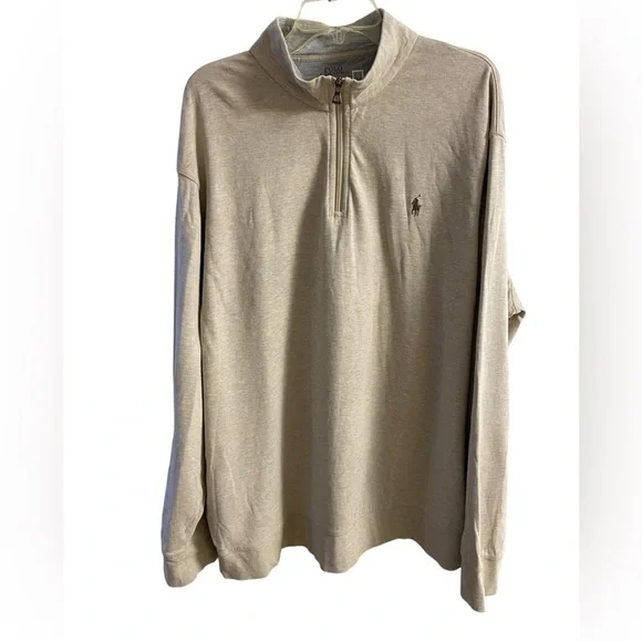 Polo Ralph Lauren Beige Quarter-Zip Pullover XXL
