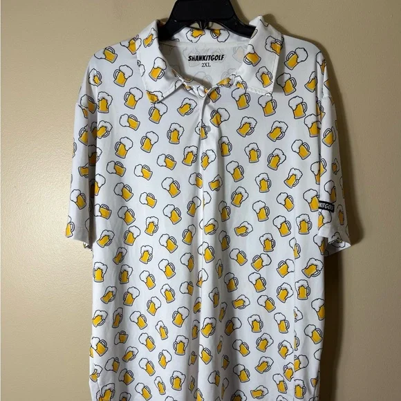 Shank‎ It Golf Beer Mug All Over Print Performance Polo Shirt 2XL