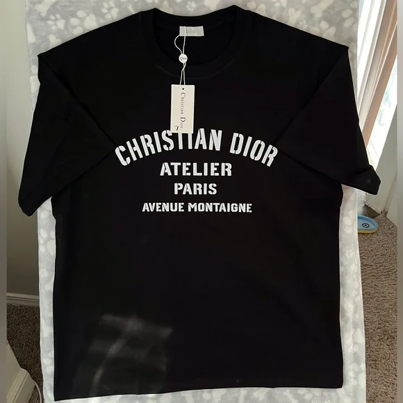 Dior Men’s Black Logo Atelier T-Shirt Large