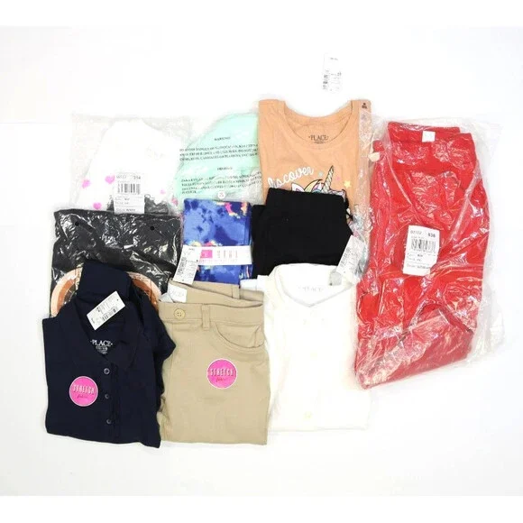 The Childrens Place Bulk Lot Of 10 Girls Size Medium 7/8 Mix Season Tops Bottoms